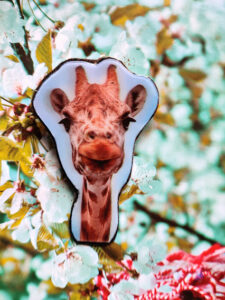 Wisiorek trójwymiarowa żyrafa